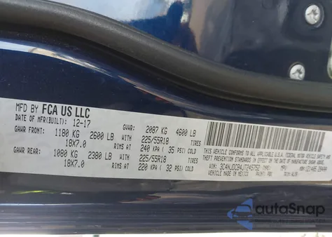 2018 Jeep Compass Limited 4X4 из США, поврежденный, VIN 3C4NJDCB4JT245752